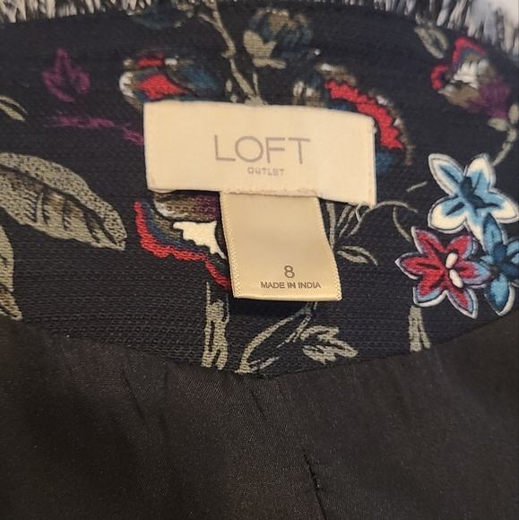 Loft Floral Fringe Colorful Jacket - Picture 3 of 12